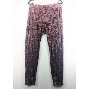 Torrid Burgundy Crushed Velvet Leggings Plus Size High Rise Stretch Tapered Leg‎